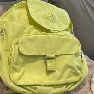 Kipling - *Rare*  Queenie Lime Green Backpack